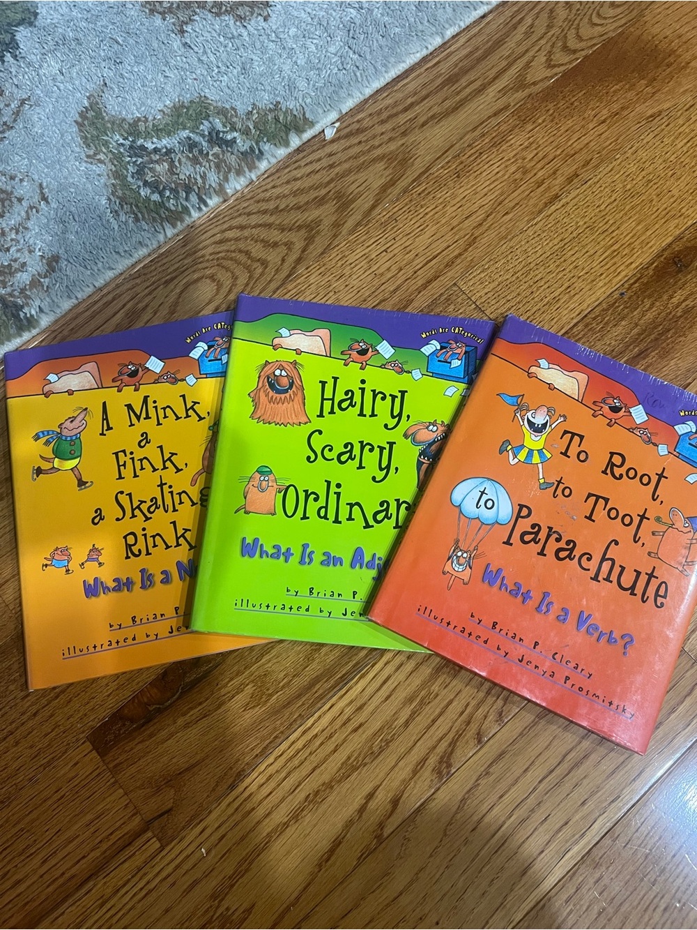 What Is a Verb? & What Is an Adjective? Kids Book Set - Orange & Green Covers